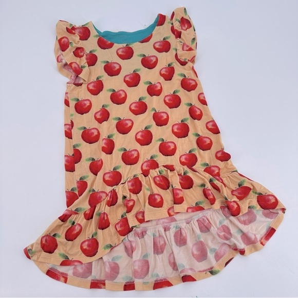 Posh Peanut Apple Print Bamboo Dress Size 3T - Picture 1 of 4